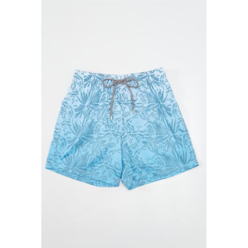 Μαγιό Ανδρικό Shorts Floral Slim Fit - Γαλάζιο