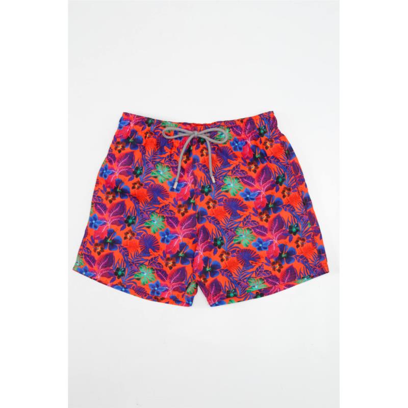 Μαγιό Ανδρικό Shorts Floral Slim Fit - Πορτοκαλί
