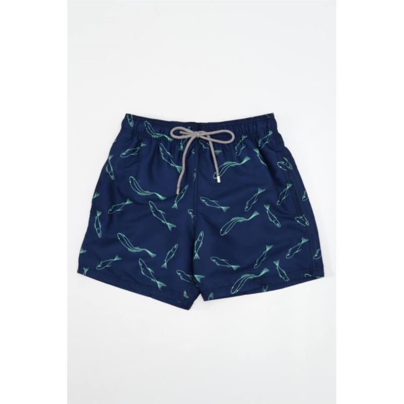 Μαγιό Ανδρικό Shorts Sea Animals Slim Fit - Μπλε