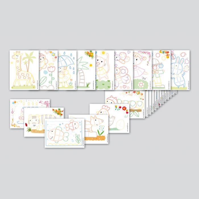 Playmais: Κάρτες με σχέδια 2D 24τμχ
