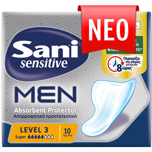Eπιθέματα ακράτειας Sani Sensitive Men Level 3 (10 τεμ)