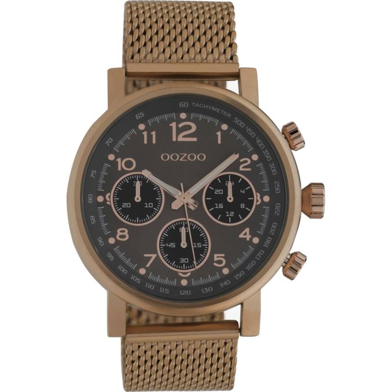 OOZOO Timepieces - C10702, Brown case with Stainless Steel Bracelet