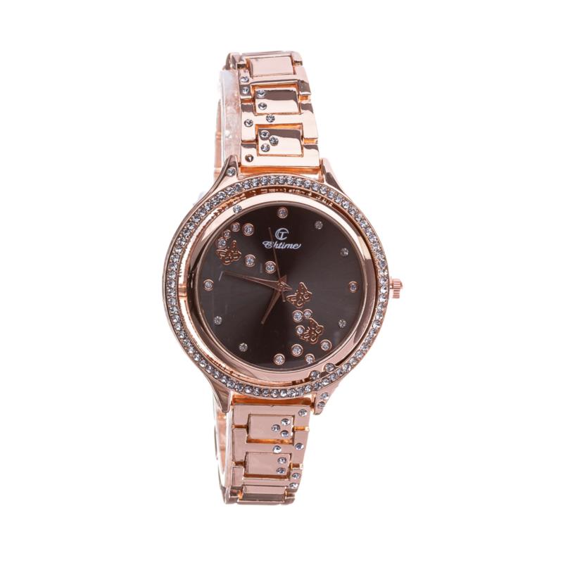 Γυναικεία ρολόι Chtime Ροζ με μαύρο μεταλλική ζώνη