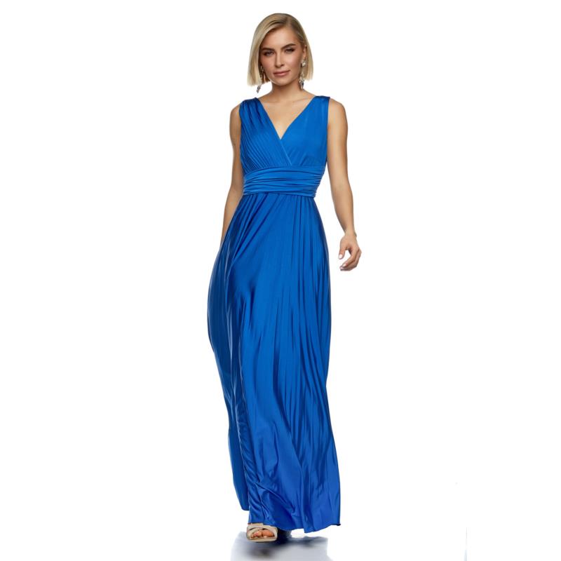 Μάξι Φόρεμα Grecian Χιτώνιο Μπλέ ρουά