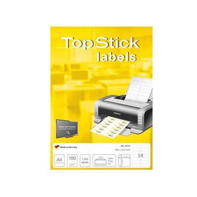 Topstick 8714 - Αυτοκόλλητες Ετικέτες (105x42,3mm)