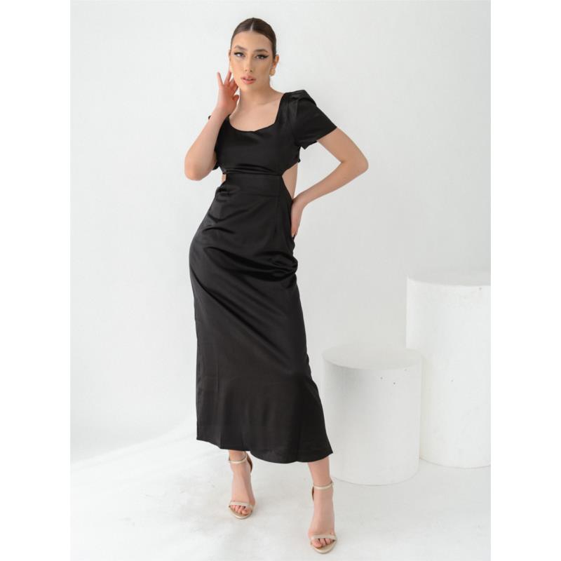 Glamorous Φόρεμα Σατέν Μαύρο - Jemila