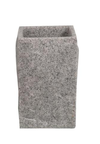 Ποτηράκι Μπάνιου Ρητίνης Rock 6x6x10,4εκ. 02-6402 (Υλικό: Ρητίνη) - estia - 02-6402