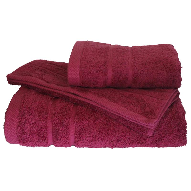 Σετ πετσέτες 3τμχ 600gr/m2 Dora Crimson 24home (Ύφασμα: Βαμβάκι 100%, Χρώμα: Βυσσινί , Μέγεθος: Σετ) - 24home.gr - 24-dora-crimson