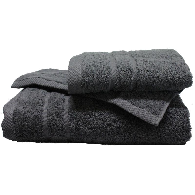 Σετ πετσέτες 3τμχ 600gr/m2 Dora Grey 24home (Ύφασμα: Βαμβάκι 100%, Χρώμα: Γκρι, Μέγεθος: Σετ) - 24home.gr - 24-dora-grey