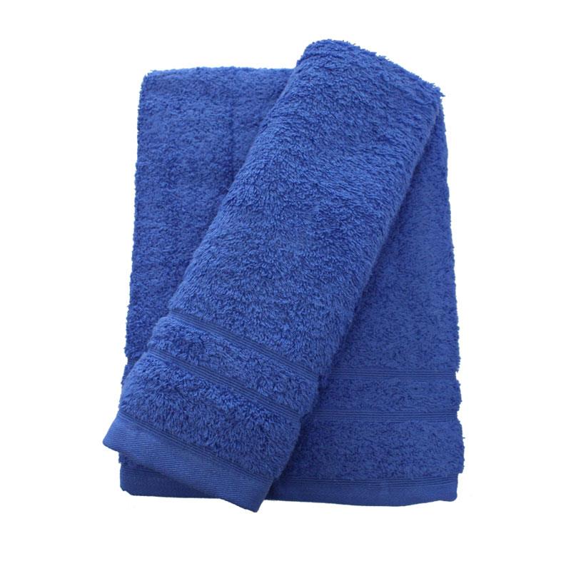 Σετ πετσέτες 2τμχ 500gr/m2 Sena Blue 24home (Ύφασμα: Βαμβάκι 100%, Χρώμα: Μπλε) - 24home.gr - 24-sena-blue-2