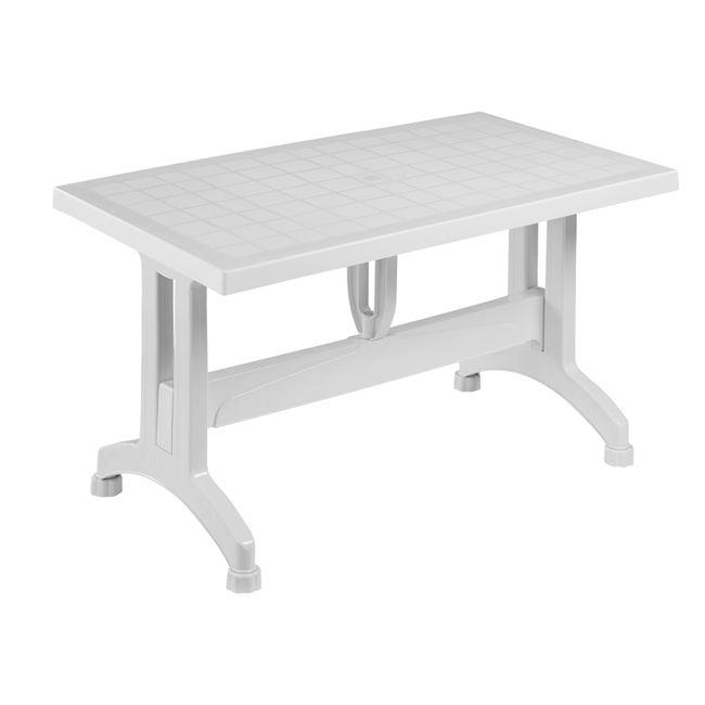 Τραπέζι εξωτερικού χώρου από πολυπροπυλένιο σε λευκό χρώμα 120x70x73,5