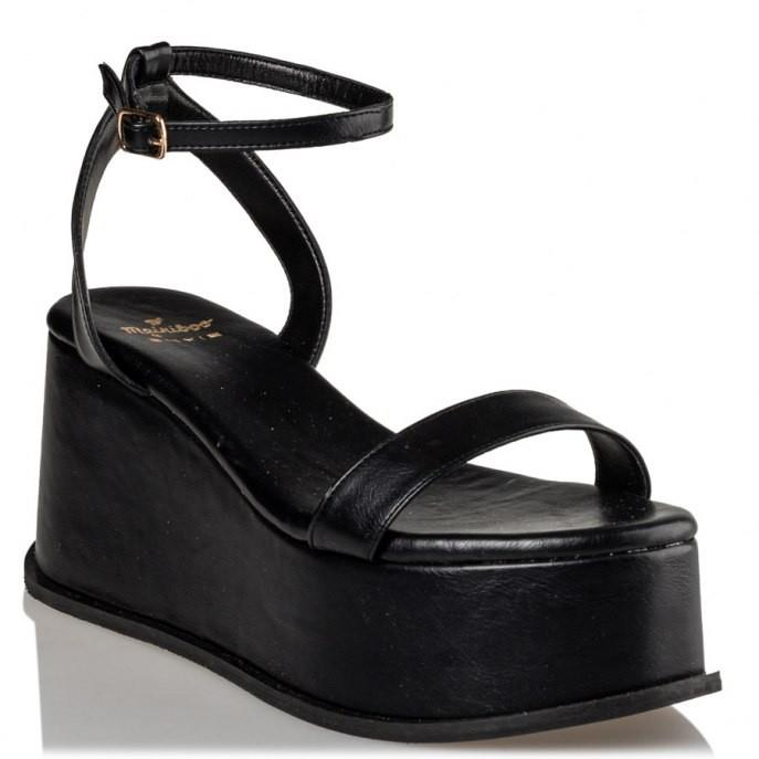 Mairiboo by Envie Shoes Γυναικεία Πέδιλα Πλατφόρμες M03-13890-34 Μαύρο WANNABE
