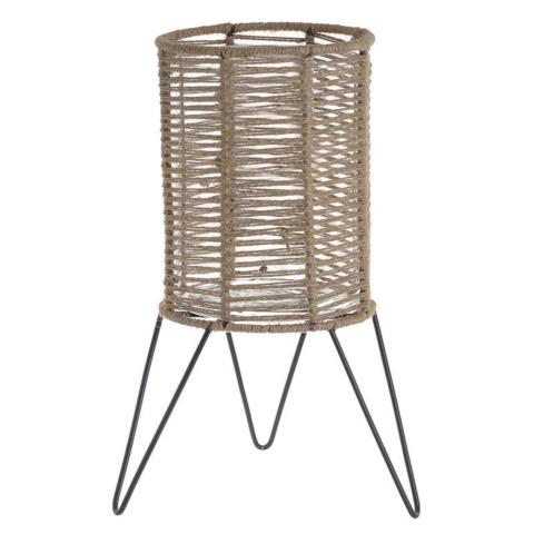 Κηροπήγιο Μεταλλικό Με Σχοινί inart 14x26εκ. 3-70-764-0003 (Υλικό: Μεταλλικό) - inart - 3-70-764-0003