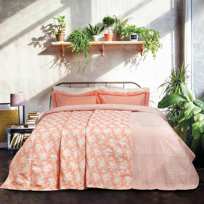 Κουβέρτα Υπέρδιπλη 230x250εκ. Blanket 413 Das Home (Ύφασμα: 85% Cotton - 15% Polyester, Χρώμα: Σομόν) - Das Home - 420577702413