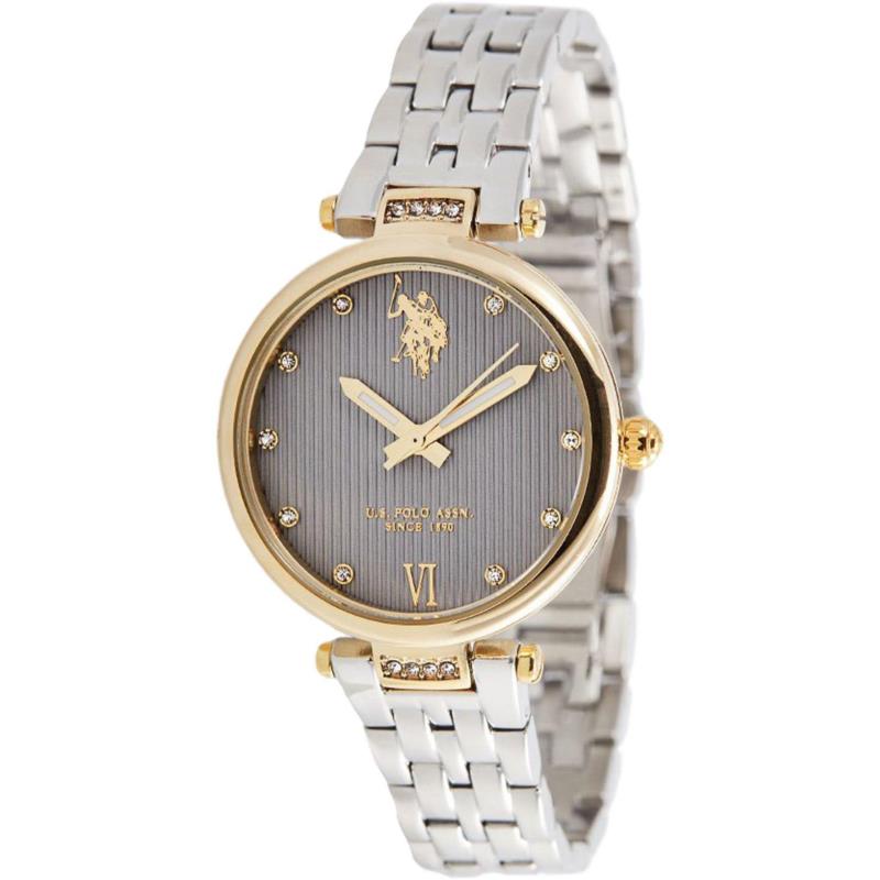 U.S. POLO Margot Crystals - USP5982GY, Gold case with Stainless Steel Bracelet
