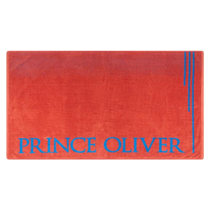 Prince Oliver Deluxe Πετσέτα Θαλάσσης Κεραμμυδί/Μπλε 100% Cotton 160?90 cm NEW COLLECTION