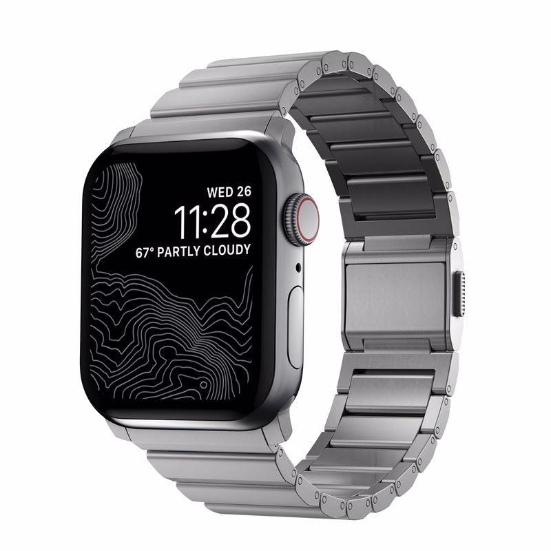Nomad Titanium λουράκι για Apple Watch (42/44/45/49mm). Silver