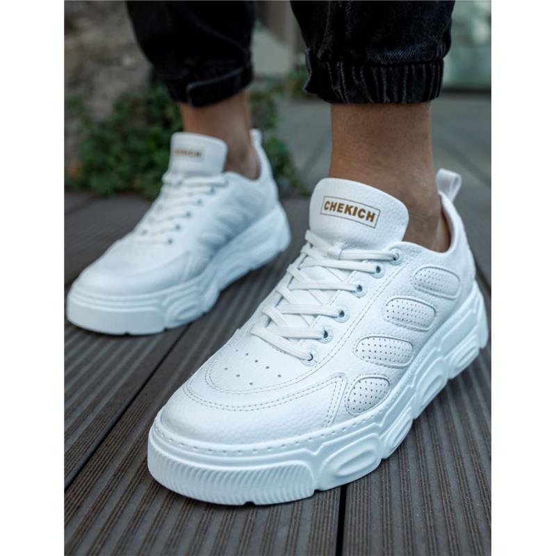 Ανδρικά λευκά Casual Sneakers δίσολα CH105A