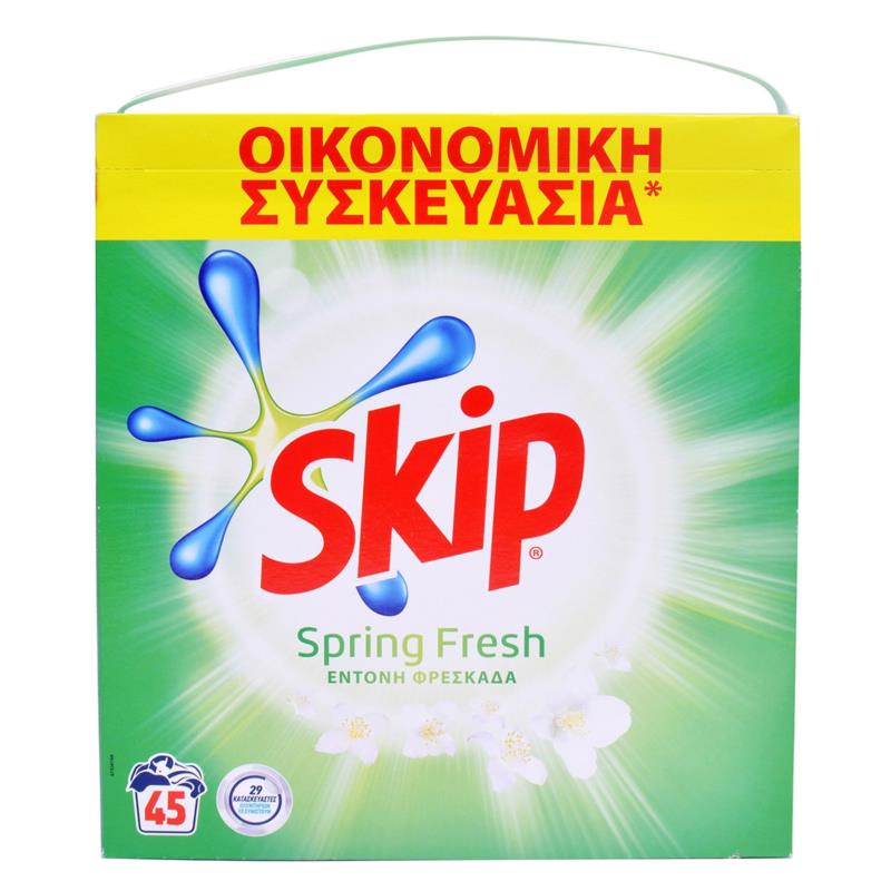 Σκόνη Πλυντηρίου SKIP Spring Fresh 45 Μεζούρες