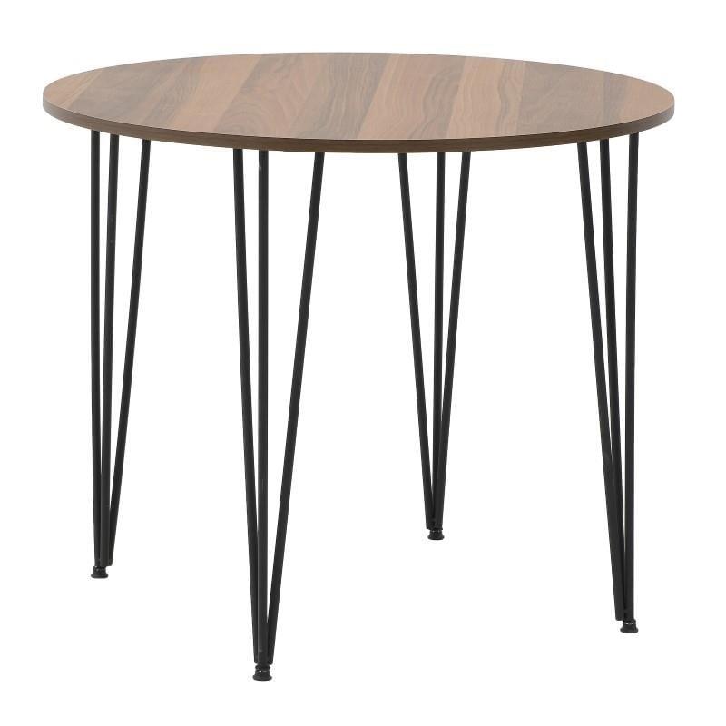 INART ΤΡΑΠΕΖΙ ΜΕΤΑΛΛΟ/ΜΕΛΑΜΙΝΗ NATURAL/ΜΑΥΡΟ Φ90Χ76 6-50-794-0016