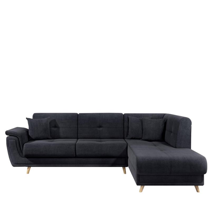 Καναπές Κρεβάτι Γωνιακός CALIFORNIA Σκούρο Γκρι 303x210x85cm
