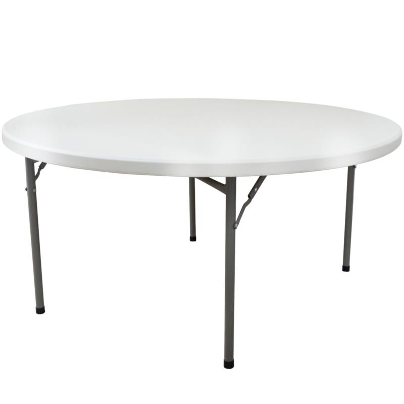 Τραπέζι Ροτόντα Αναδιπλούμενο Λευκό Φ150cm