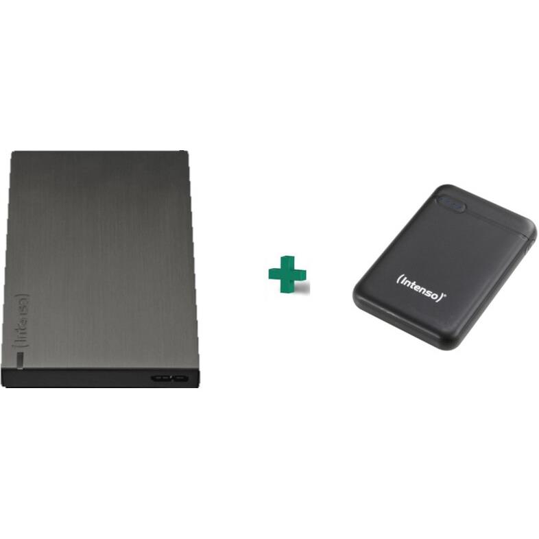 INTENSO Memory Board Portable HDD 2TB USB 3.0 Black μαζί με Powerbank 10000 mAh