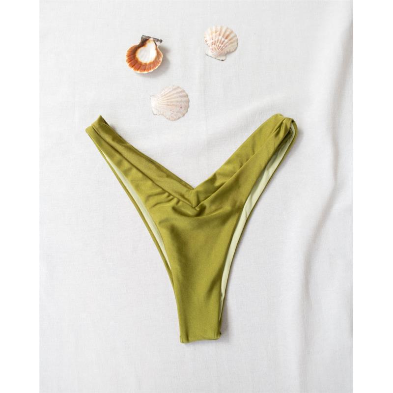 Basic V cut bikini slip - Πράσινο