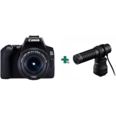 DSLR Canon EOS 250D & Φακός 18-55mm IS STM + Μικρόφωνο CANON DM-E100