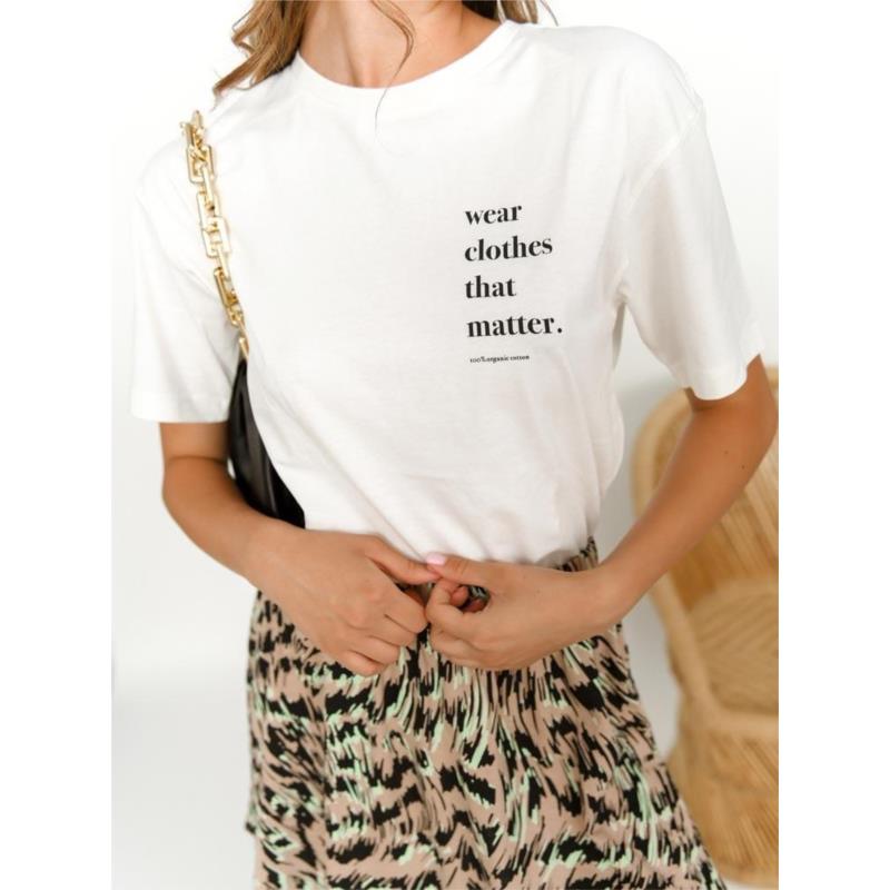 Vero Moda T-Shirt Κοντομάνικο Με Στάμπα Λευκή - No Lies
