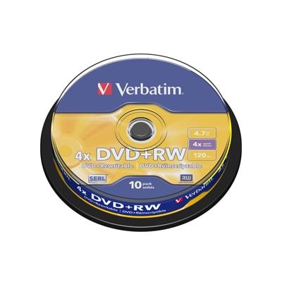 Verbatim DataLifePlus DVD+RW 4x 4,7GB - Cake 10 τεμ - Μέσο αποθήκευσης