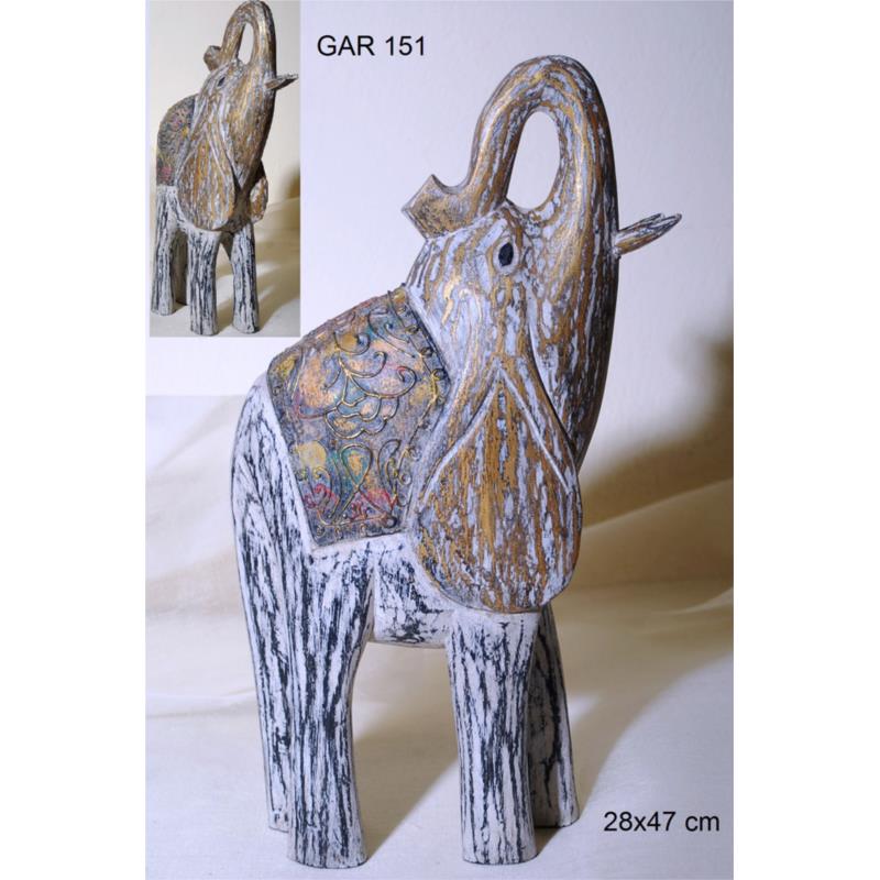 Διακοσμητικός Ελέφαντας Ξύλινος Royal Art 28x47εκ. GAR151 (Υλικό: Ξύλο) - Royal Art Collection - GAR151