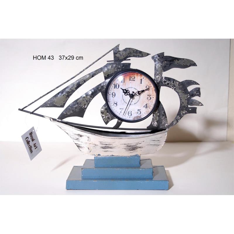 Διακοσμητικό Ρολόι Μεταλλικό Royal Art 37x29εκ. HOM43 (Υλικό: Μεταλλικό) - Royal Art Collection - HOM43