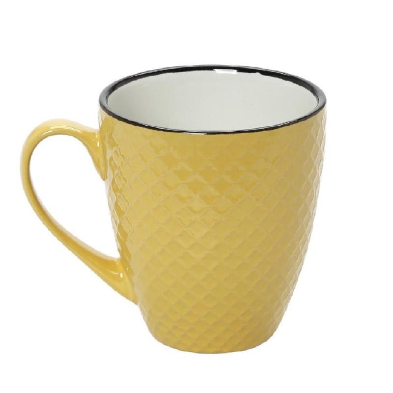 Κούπα Stoneware 560ml Κίτρινο-Κρεμ Cookie Delight ESPIEL HUN405K6 (Σετ 6 Τεμάχια) (Χρώμα: Κίτρινο , Υλικό: Stoneware) - ESPIEL - HUN405K6