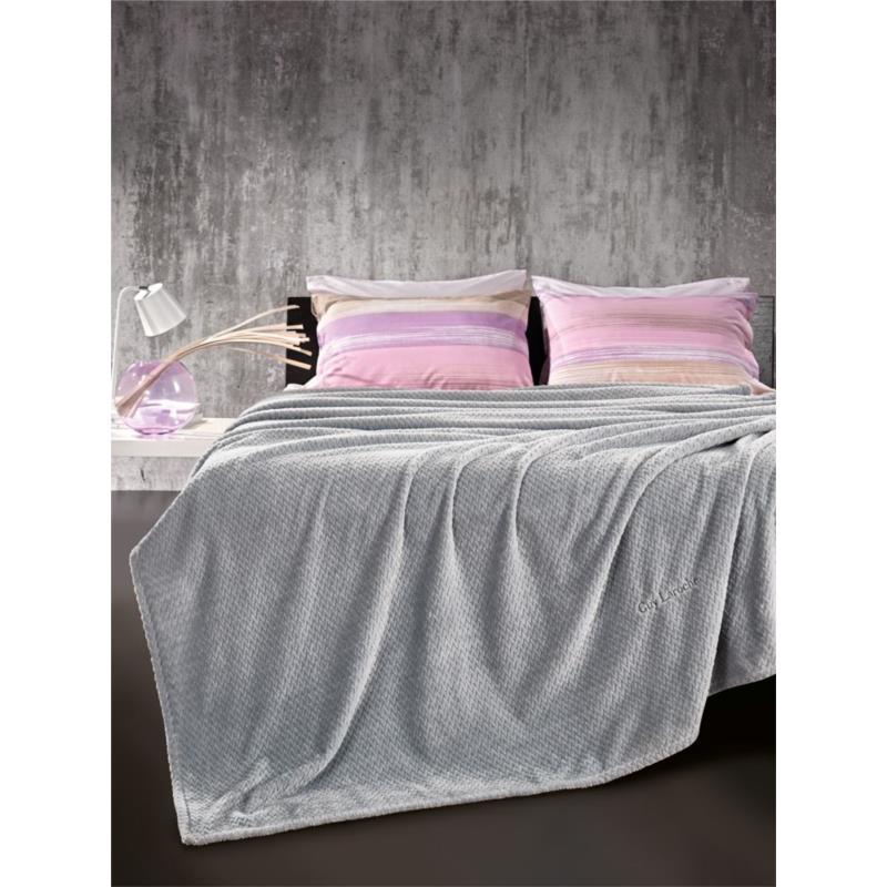 Κουβέρτα Με Μαξιλαροθήκη Microfiber Velour Υπέρδιπλη Rombus Silver 220x240εκ. Guy Laroche (Ύφασμα: Microfiber, Χρώμα: Ασημί , Μέγεθος: Υπέρδιπλα) - Guy Laroche - 5206480568176