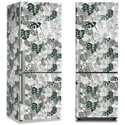 Άχρωμα Φύλλα Μοτίβα Αυτοκόλλητα ψυγείου 50 x 85 εκ.
