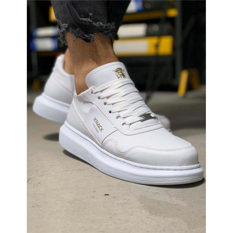 Ανδρικά λευκά Sneakers με κορδόνια 0382020L