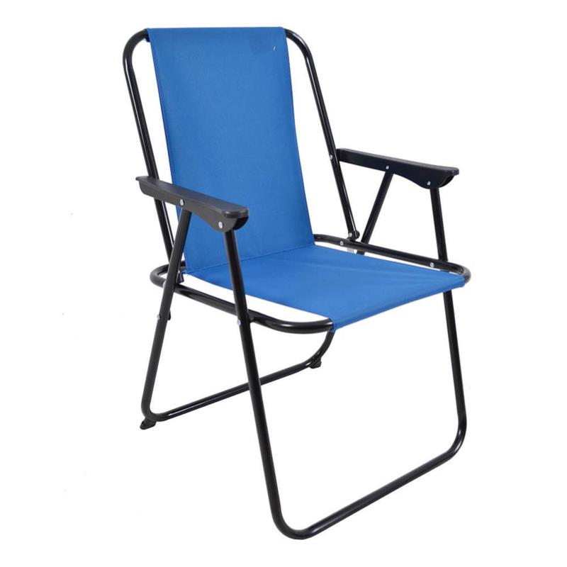 Καρέκλα Πτυσσόμενη Μπλε/Μαύρο Μέταλλο 53x58x75cm ANKOR
