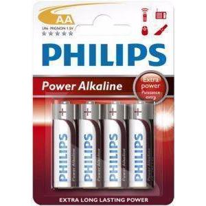 ΜΠΑΤΑΡΙΑ PHILIPS POWER ALAKLINE LR6 P4B/10 AA 4ΤΕΜ