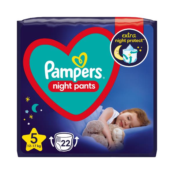 Πάνες-Βρακάκι Νο5 (12-17kg) Pampers Night Pants (22τεμ)
