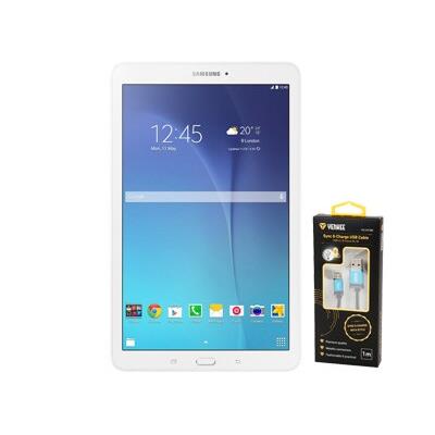 Tablet Samsung Galaxy Tab E 9.6" 8GB 3G Λευκό & Δώρο Καλώδιο microUSB Μπλε