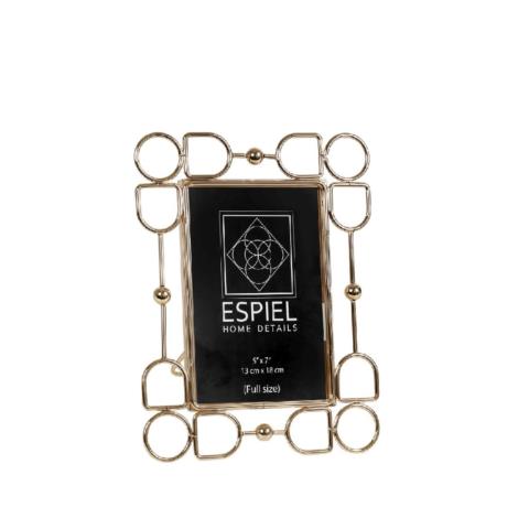 Κορνίζα Μεταλλική Χρυσή ESPIEL 10x15εκ. FAM525 (Υλικό: Μεταλλικό, Χρώμα: Χρυσό ) - ESPIEL - FAM525