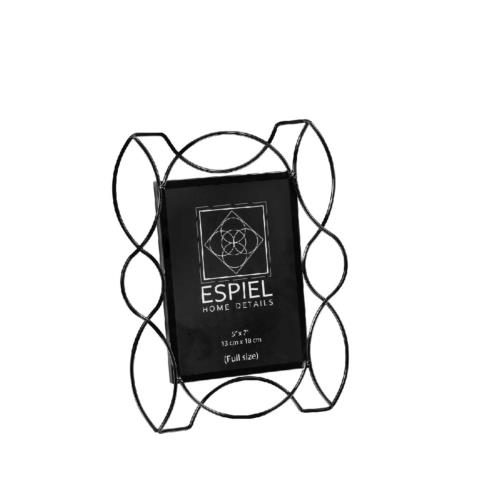 Κορνίζα Μεταλλική Μαύρη ESPIEL 10x15εκ. FAM540 (Υλικό: Μεταλλικό, Χρώμα: Μαύρο) - ESPIEL - FAM540