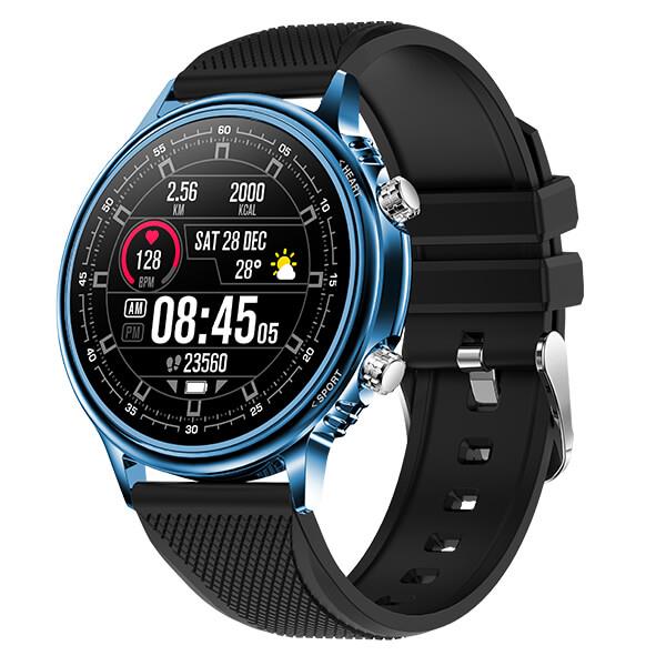 Smartwatch Bakeey CF81 Temperature Blood Oxygen Pressure HR Monitor - Black Blue