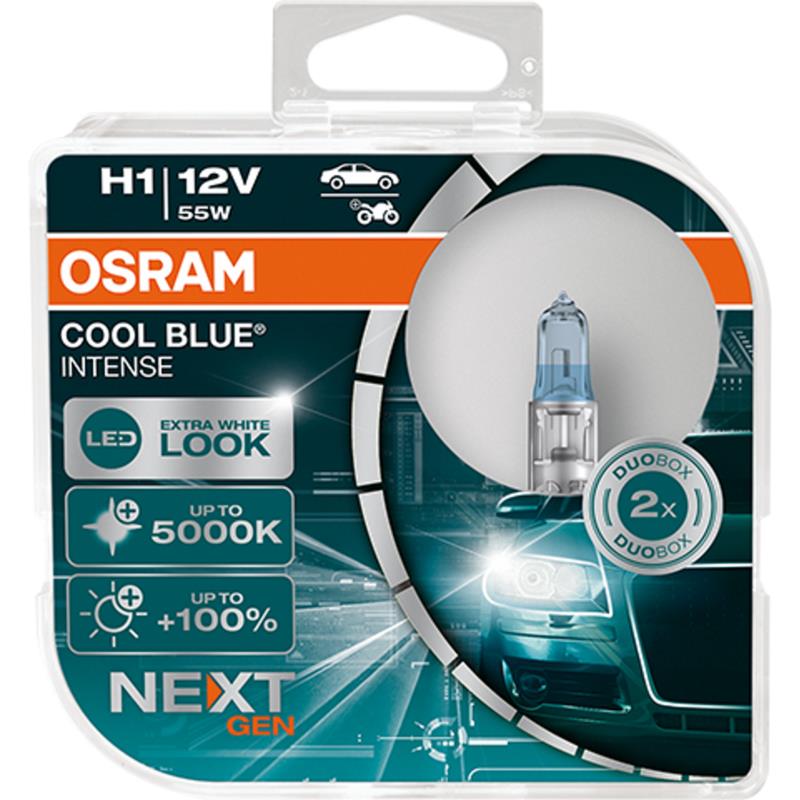 Λαμπα OSRAM H1 12V 55W PX26d Cool Blue INTENSE NextGeneration 5000K + 100% 2TMX