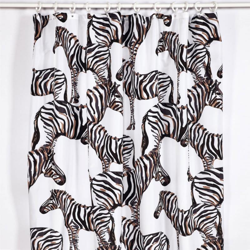 Κουρτίνα Μπάνιου (180x200) Με Κρίκους Kentia Loft Zebra
