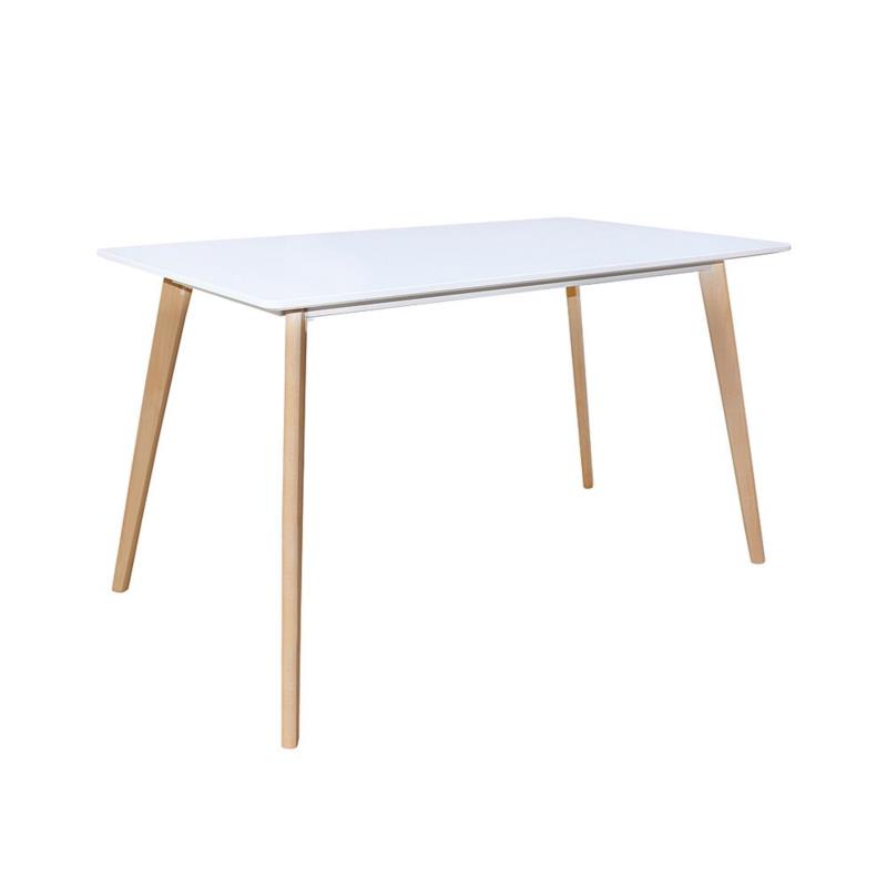 Τραπέζι MDF Φυσικό/Λευκό Ξύλο 120x70 Υ75cm