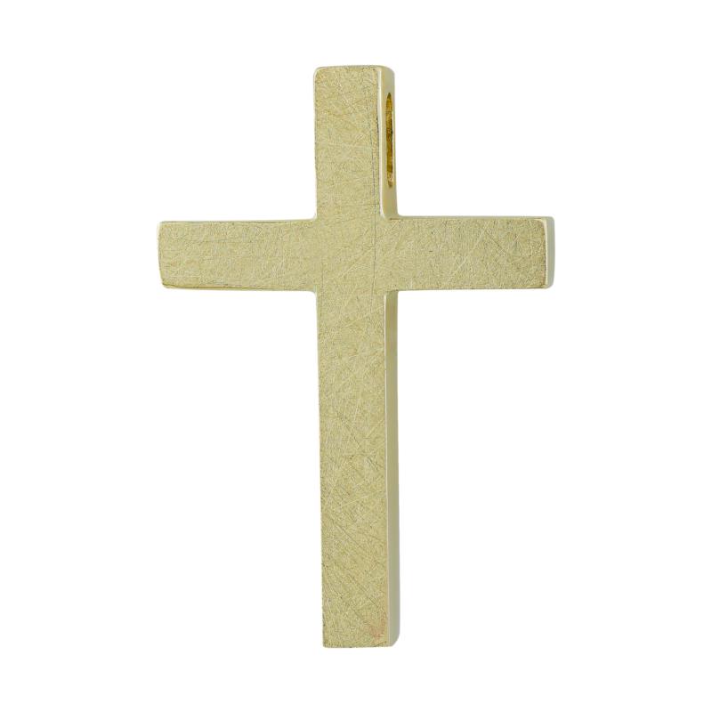 Σταυρός Βάπτισης Ανδρικός Σε Kίτρινο Χρυσό 14 Καρατίων ST2872
