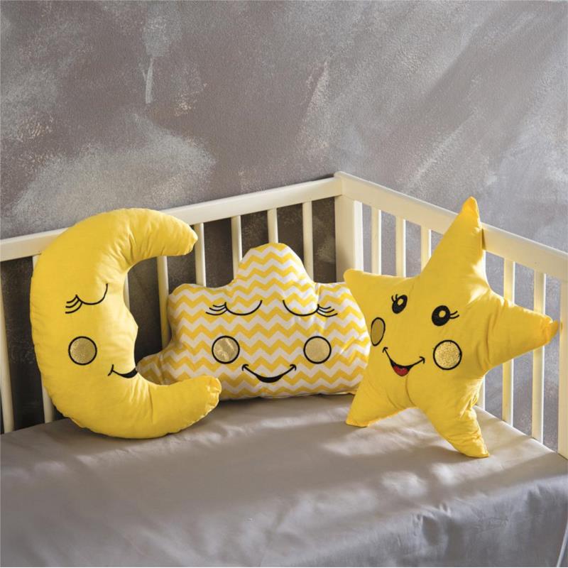 Sbaby Σετ Μαξιλαρια Baby Deco Pillows Yellow