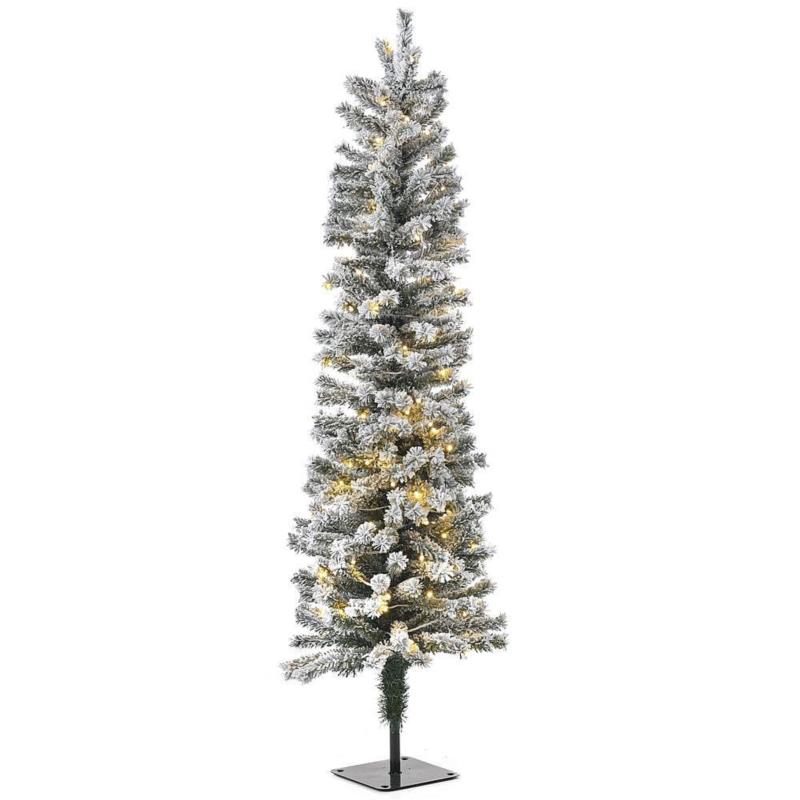 Δέντρο Pre-lit Snow Pencil Με 70 Λευκά Λαμπάκια 140tips Φ35x90cm